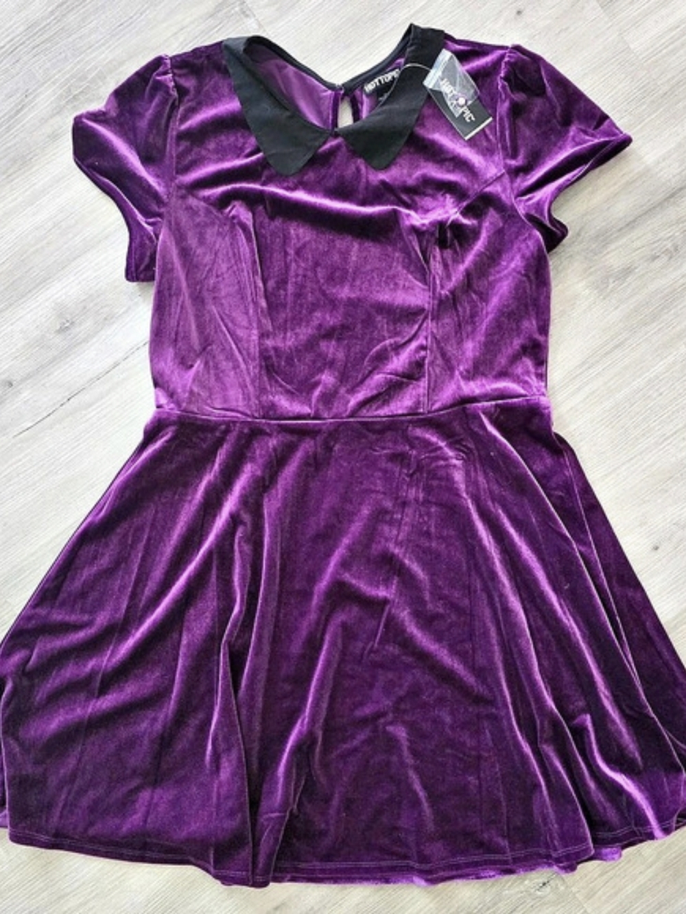 Hot Topic | Purple Velvet Collared Mini Dress | Size XL